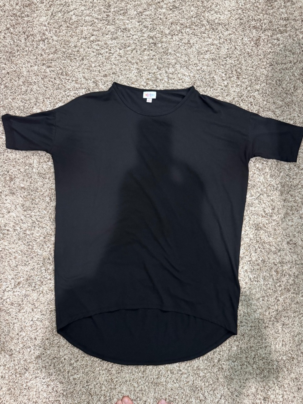LuLaRoe black short sleeve shirt size XS